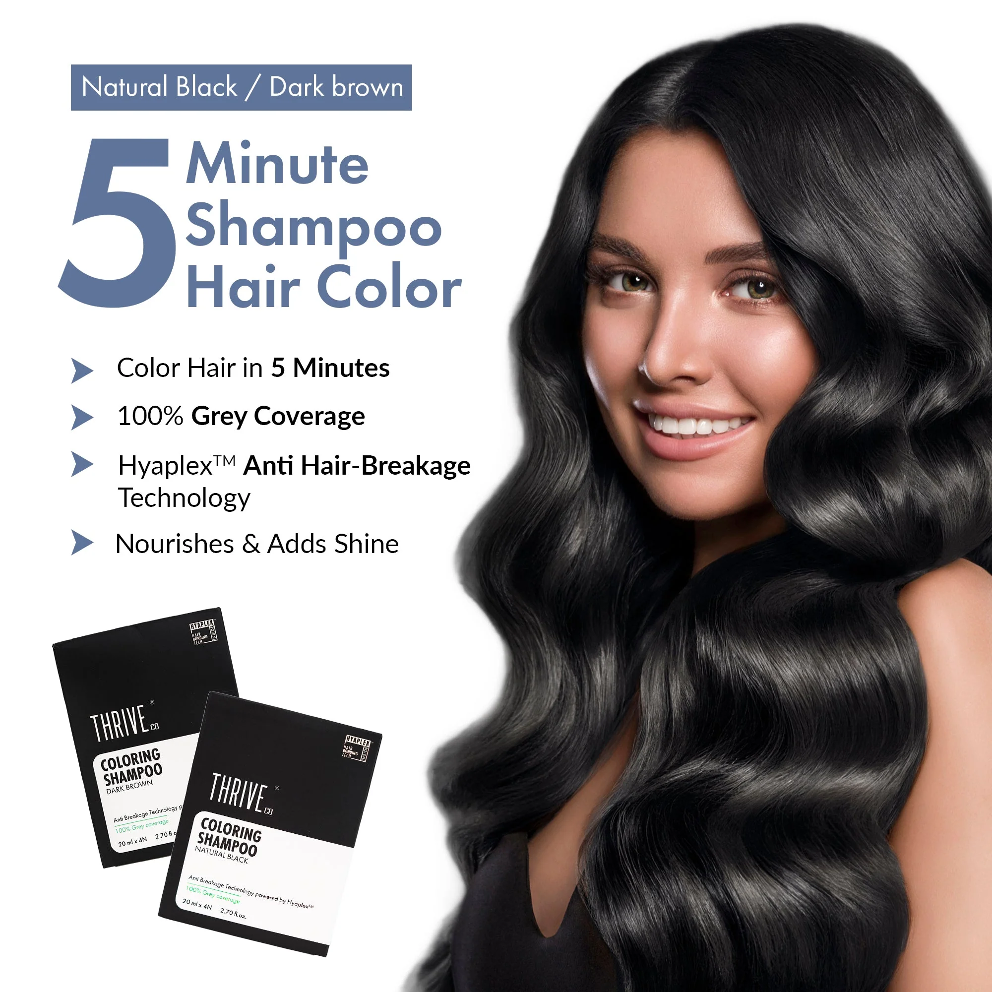 Natural Black Coloring Shampoo, 80ml - Image 3