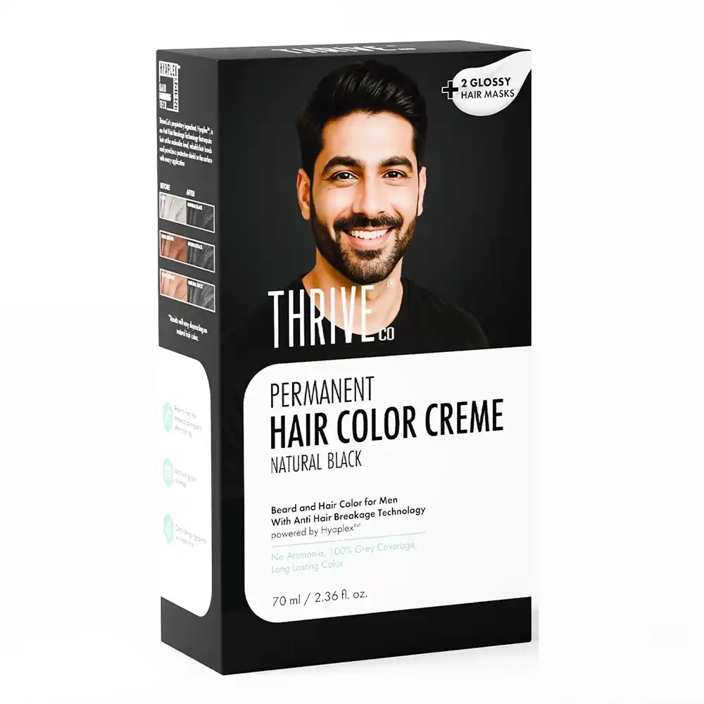 Natural black Permanent Hair Color Creme, 70 ml - Image 3