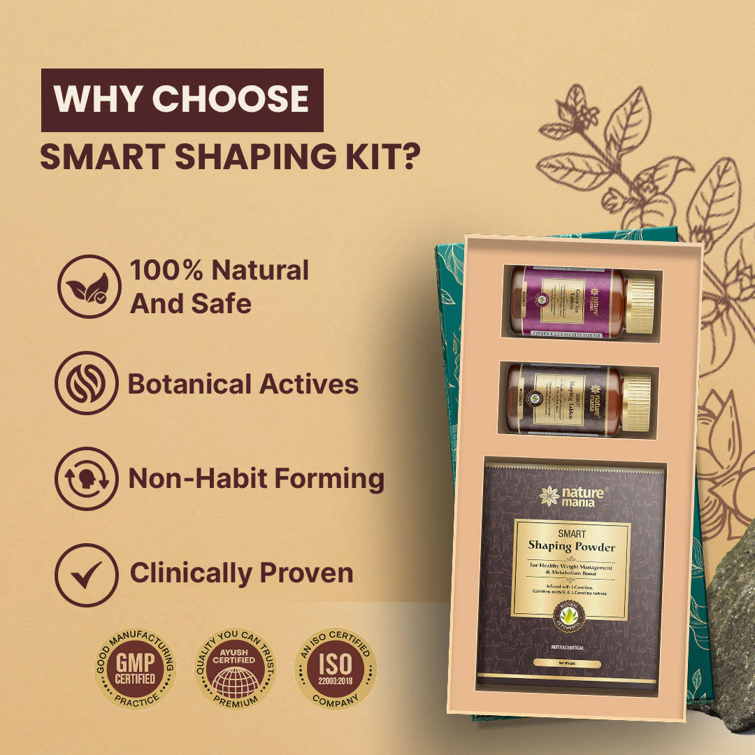 Nature Mania Smart Shaping Kit | Weight Loss kit for Men and Women | Fat Burner Combo - Image 6