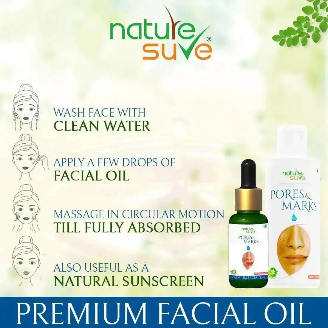 Nature Sure Pores and Marks Facial Oil for Enlarged Skin Pores, Stretch Marks and Fine Lines - Image 6