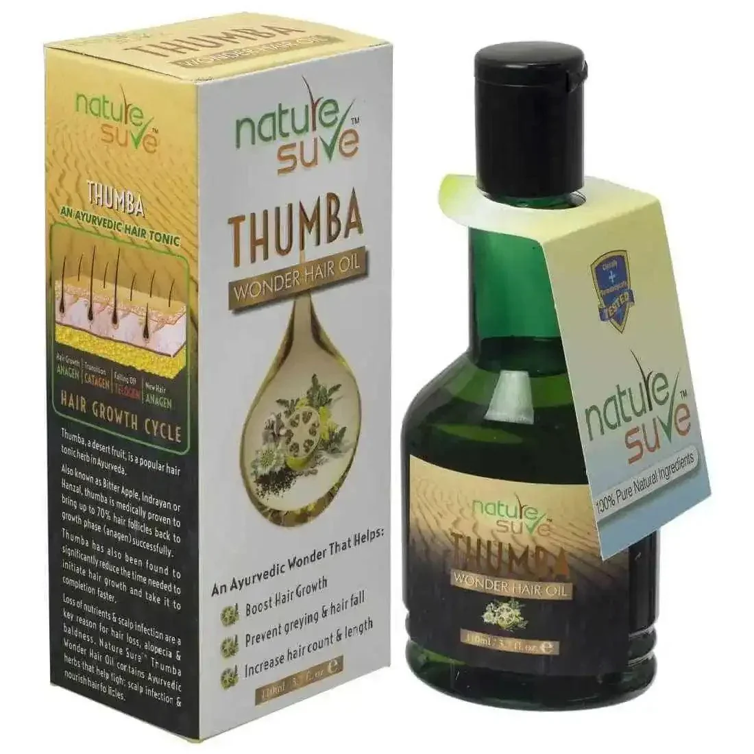 Nature Sure Thumba Wonder Hair Oil for Men and Women - 110ml - Image 8