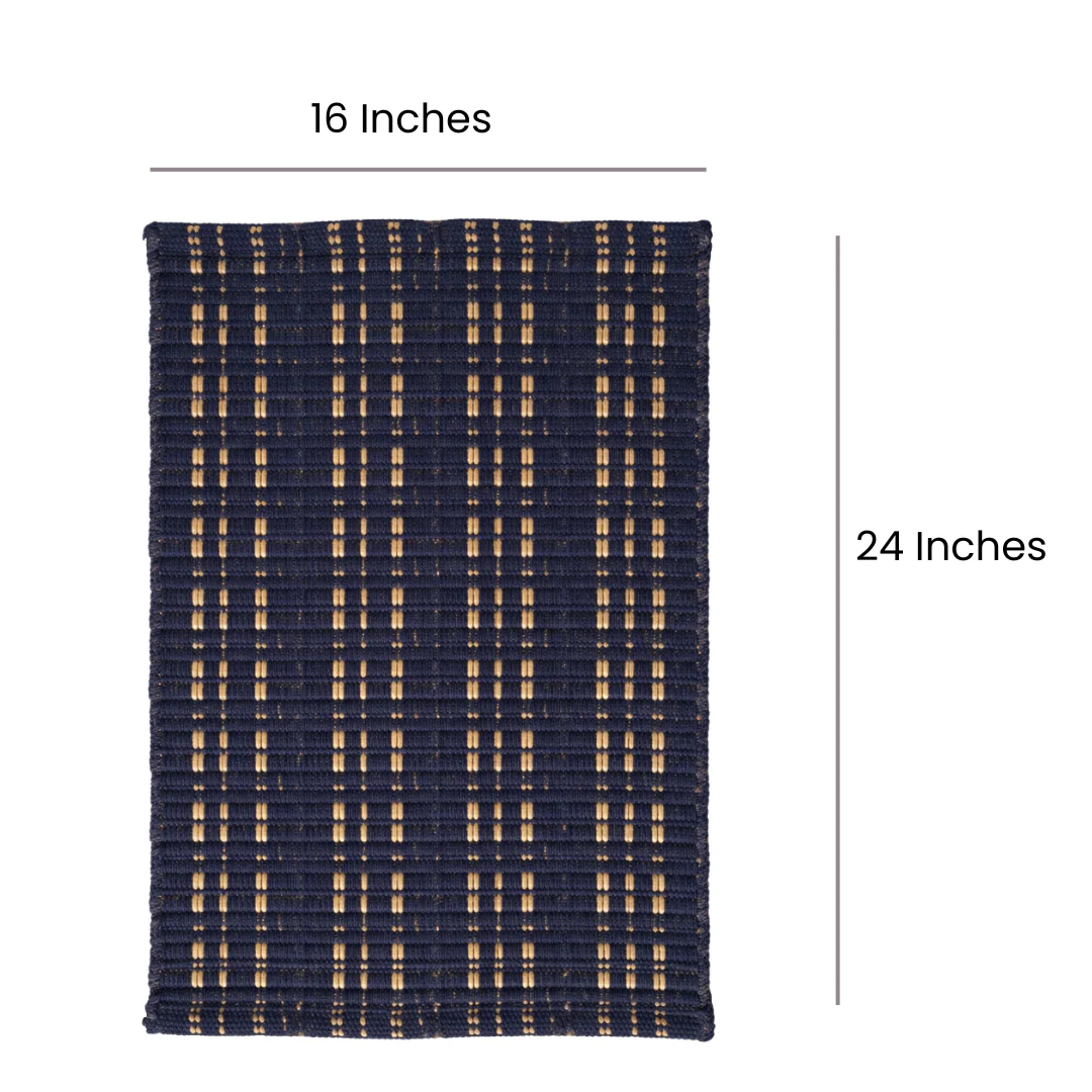 Navy Blue Door Mat – Anti-Skid Floor Mat | Soft & Durable Bathroom/Kitchen Mat | Quick Dry & Absorbent Rug | Non-Slip Entryway Mat for Home - Image 4
