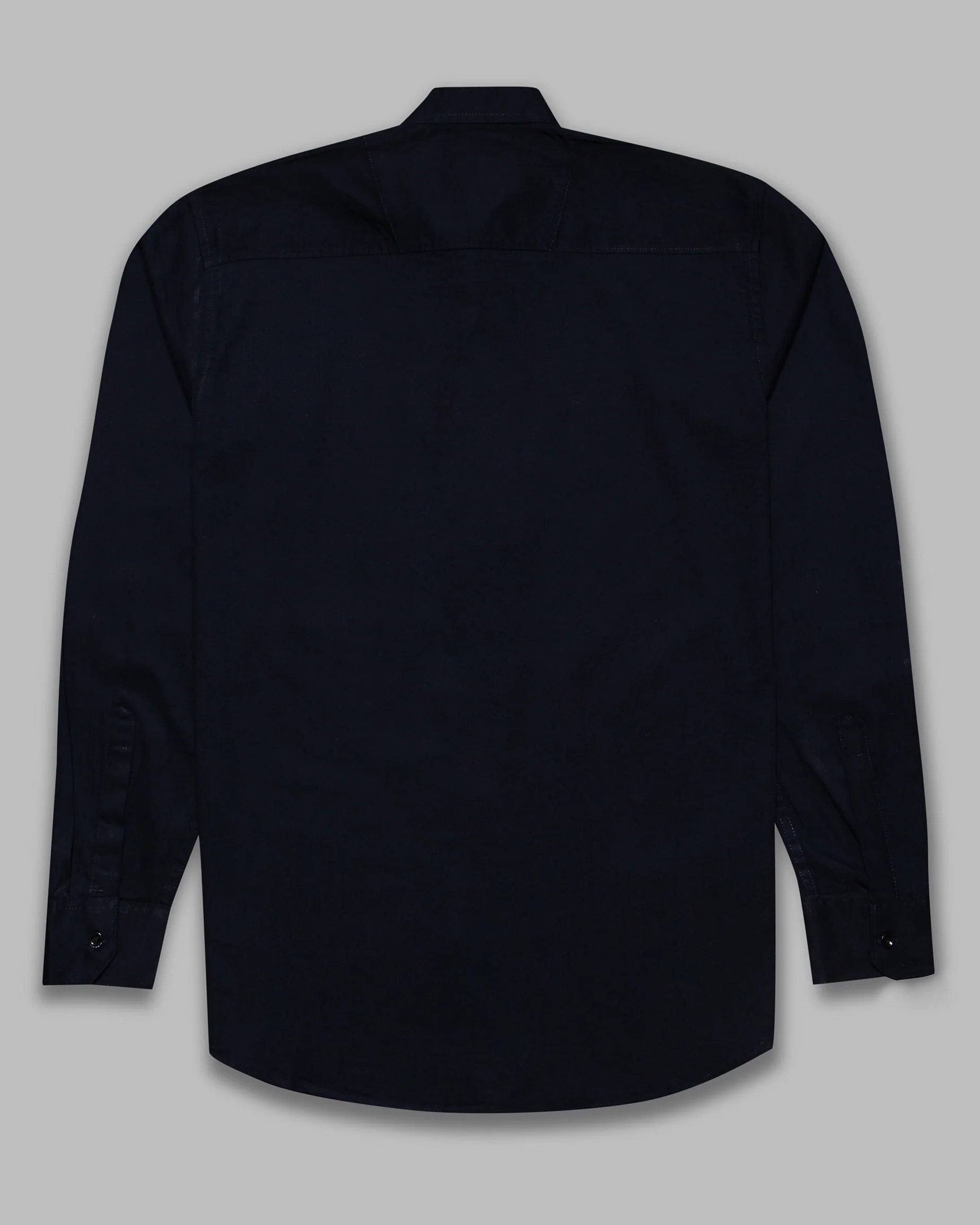 Navy Blue Super Soft Kurta Collar Premium Cotton Shirt - Image 6