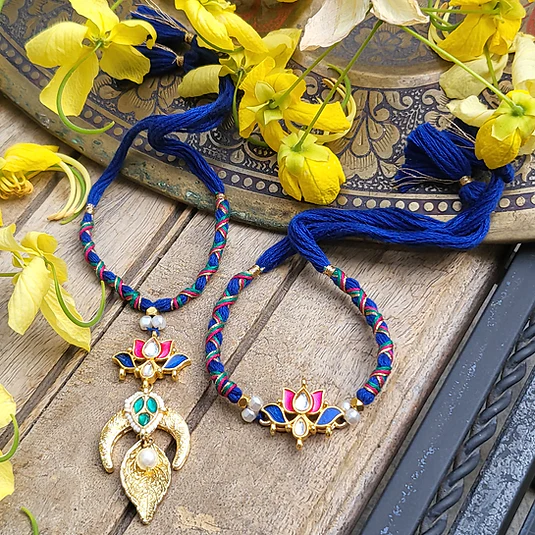 NEEL kamal Rakhi Lumba set