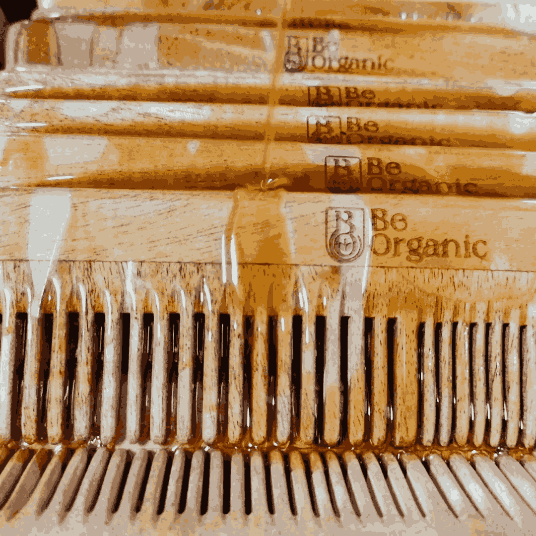 Neem Wood Comb Combo – Dual Tooth Handle & Pocket Combs | Be Organic - Image 6