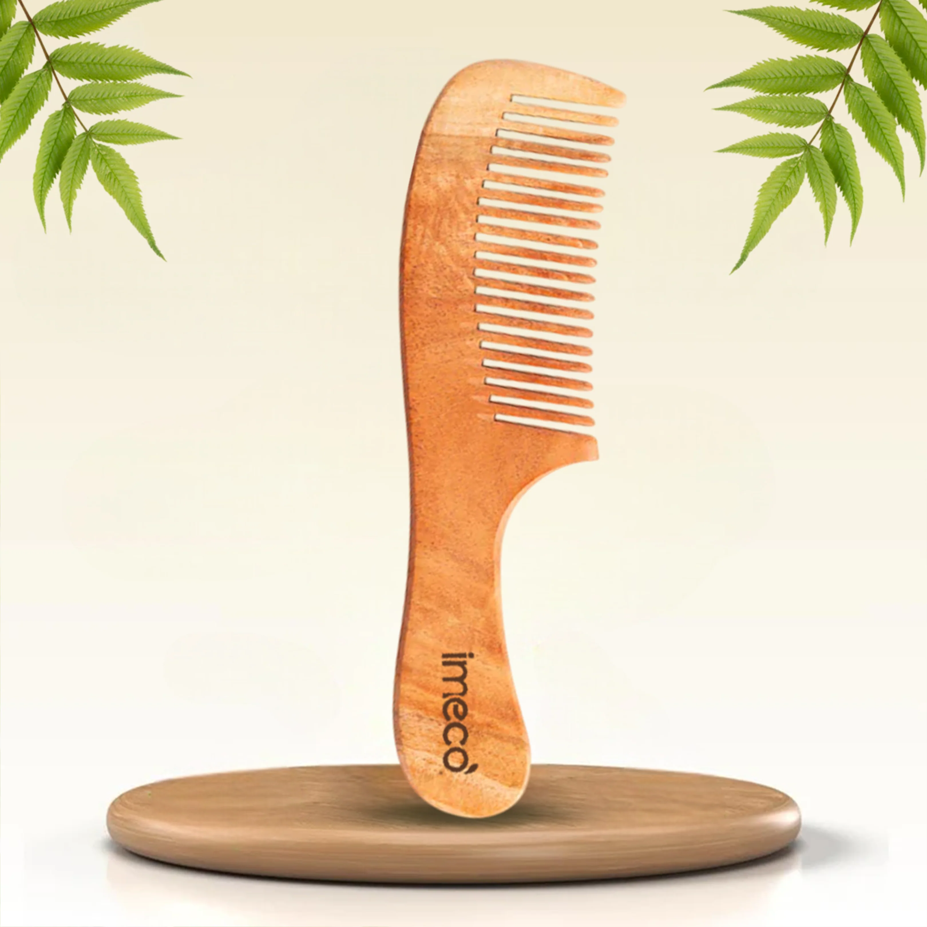 Neem Wood Dual-Tooth Comb & Wide-Tooth Comb with Free 1 Pocket Tissue Pack – Organic Care Combo - Image 2