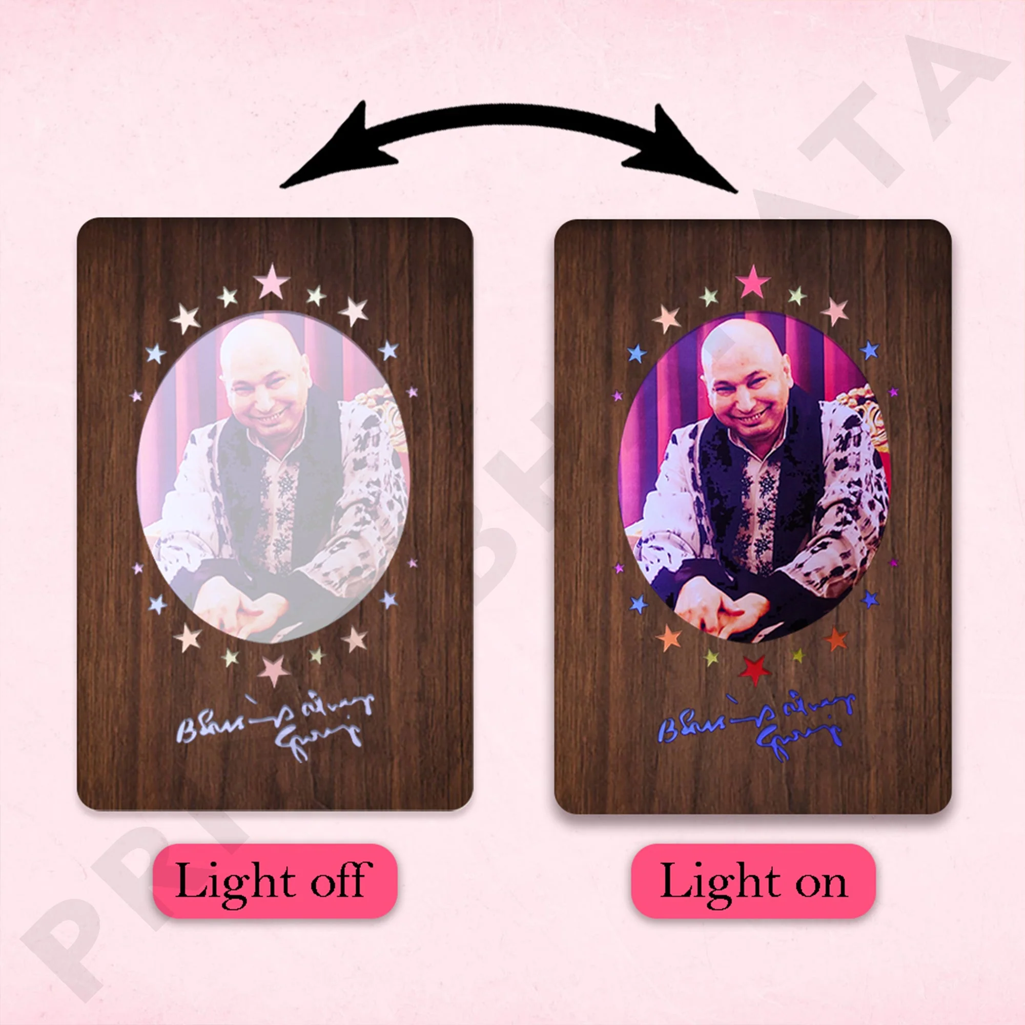 Neon MDf Guruji Frame - Image 3