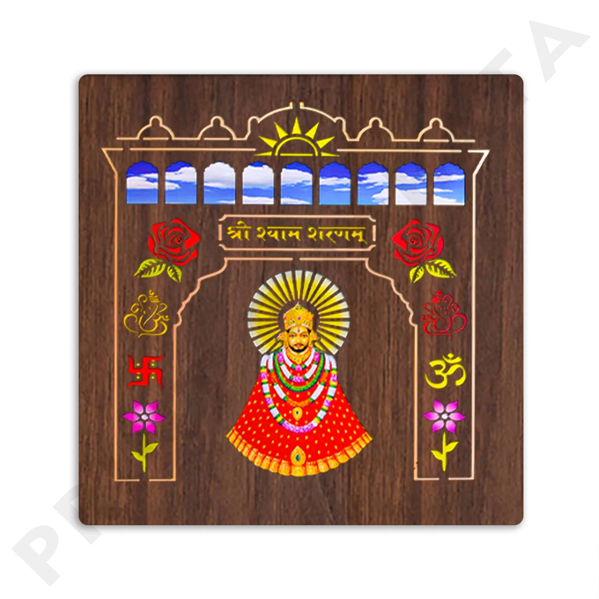 Neon MDF Shri Shyam Frame - Image 5