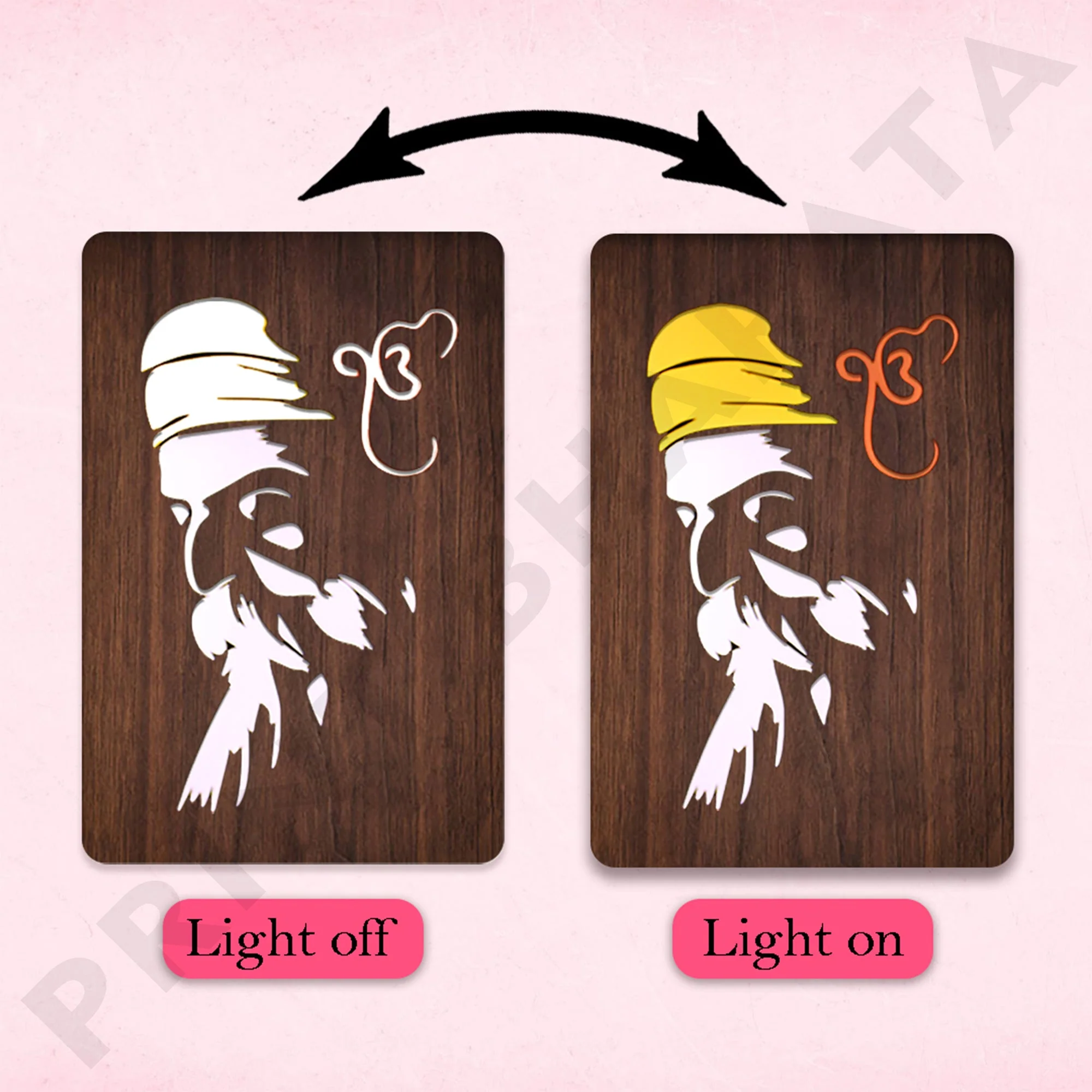 Neon MDF wahe Guru ji Frame - Image 3