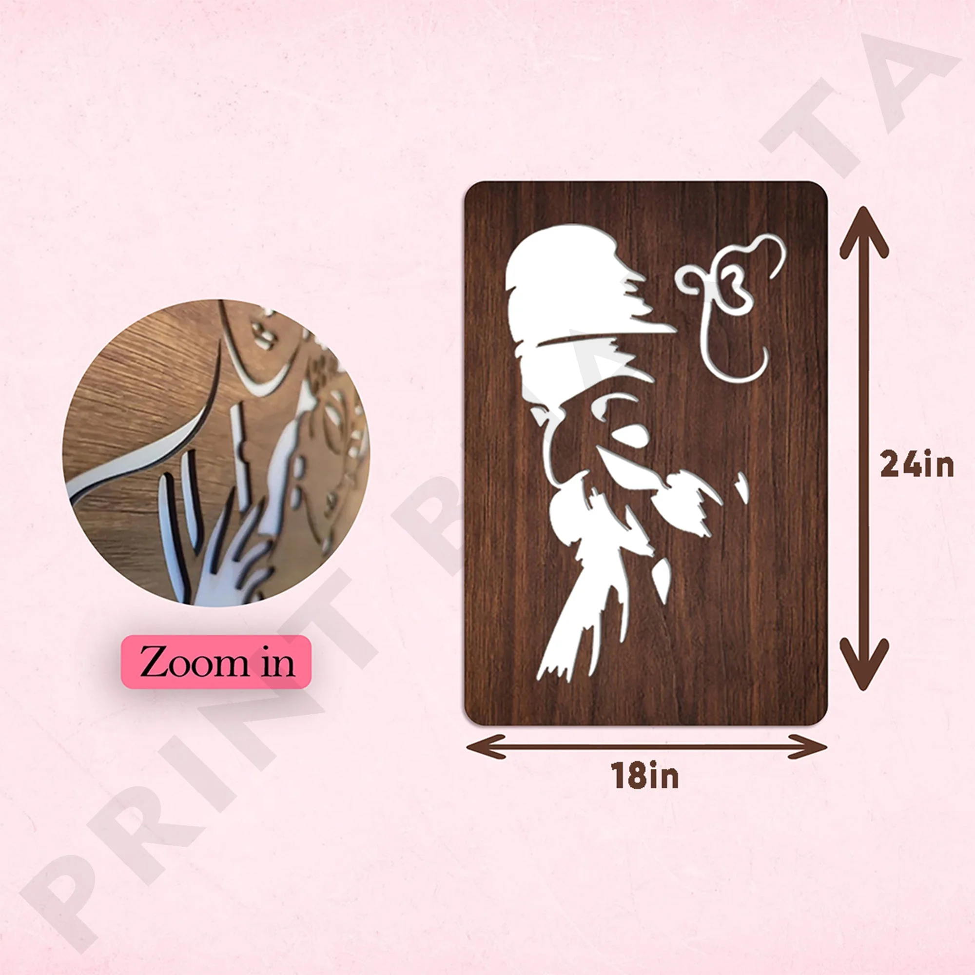 Neon MDF wahe Guru ji Frame - Image 7