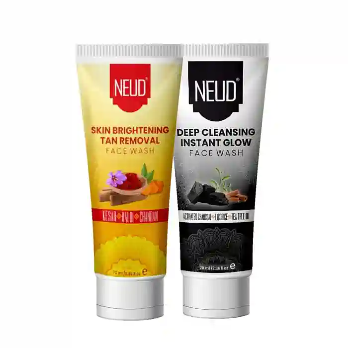 NEUD Combo - Skin Brightening Face Wash 70ml and Deep Cleansing Face Wash 70ml