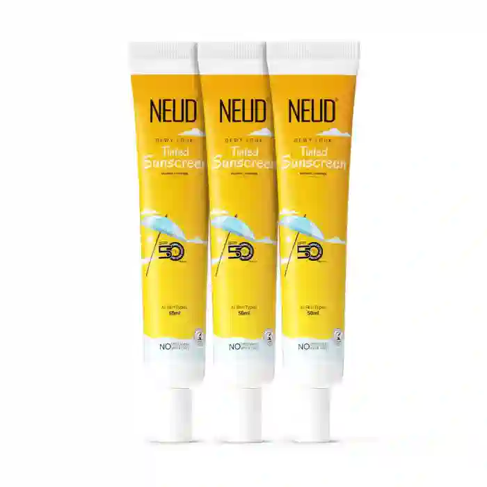 NEUD Dewy Look Tinted Sunscreen with SPF 50++++ and Hyaluronic Acid, Ultra-Light, No White Cast - 50ml - Image 10