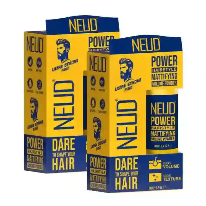 NEUD Hairstyle Mattifying Volume Powder Wax 20g With Aloe Vera, Argan Oil, Vit B5 - Ultrastrong, Transparent, Non-Sticky - Image 7