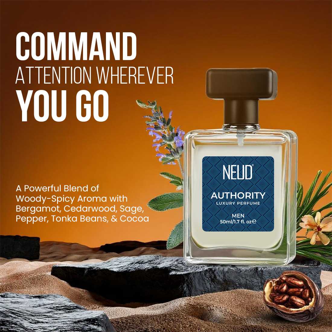 NEUD Luxury Perfume Gift Set for Men 3x50ml - Long-Lasting Strong Fragrances for Daily and Party Use - Image 3