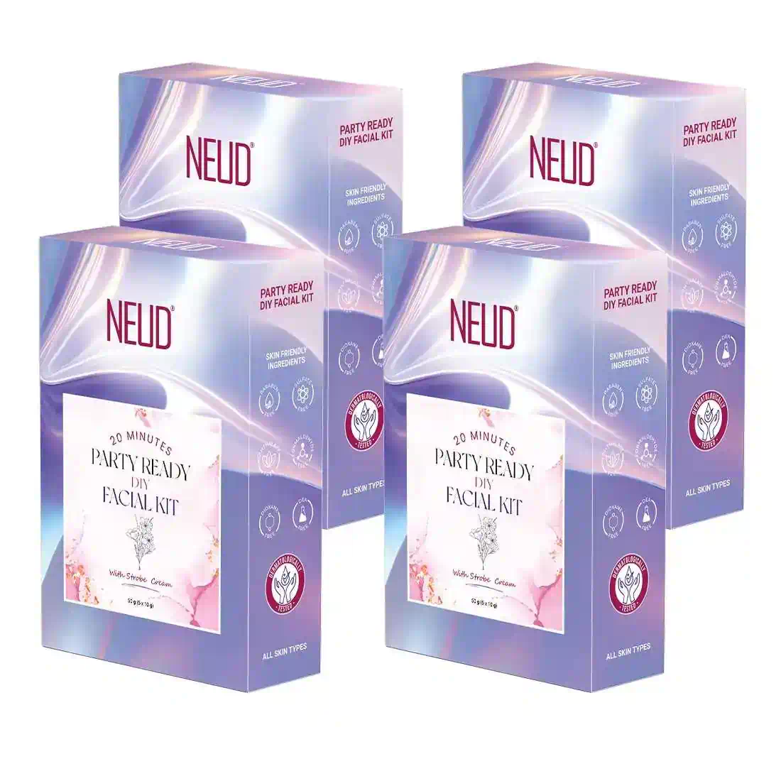 NEUD Party-Ready DIY Facial Kit with Strobe Cream for Fabulous Glow at Home - 50g - Image 18