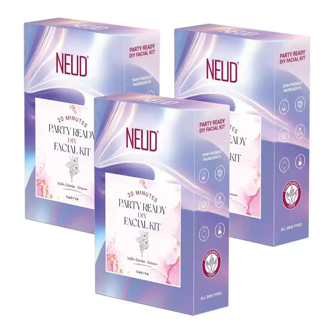 NEUD Party-Ready DIY Facial Kit with Strobe Cream for Fabulous Glow at Home - 50g - Image 21