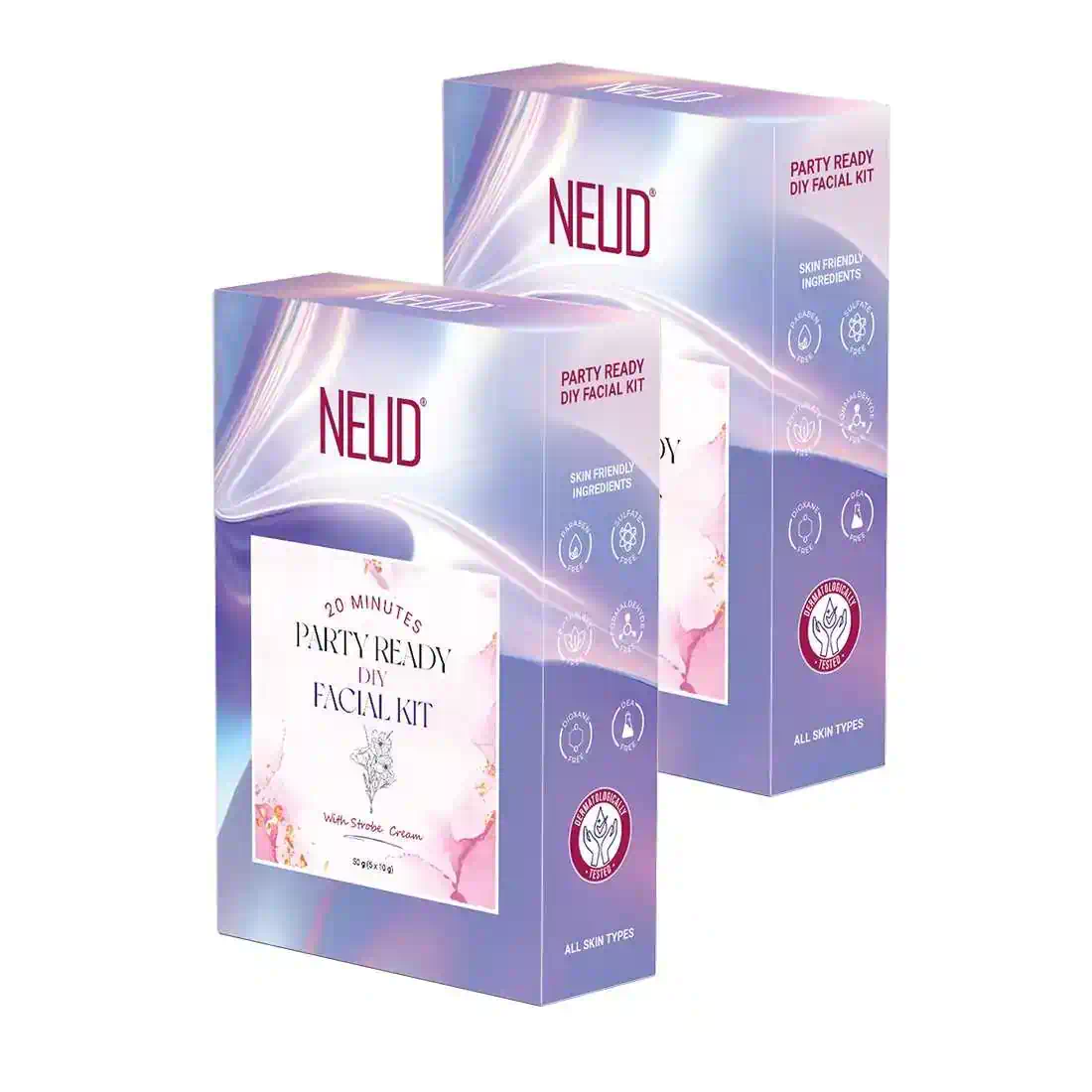 NEUD Party-Ready DIY Facial Kit with Strobe Cream for Fabulous Glow at Home - 50g - Image 31