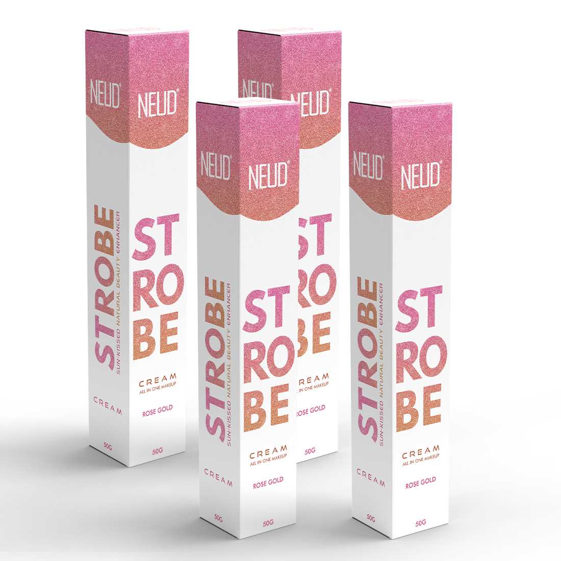 NEUD Strobe Cream Rose Gold with Cocoa Butter and Hyaluronic Acid, Lab Tested All-in-One Makeup Beauty Enhancer - 50g - Image 61