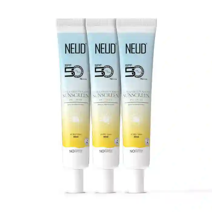 NEUD Ultra Velvety Matte Priming Sunscreen Dry Touch with SPF 50 PA++++ and Vitamin E, Sweat-Resistant, No White Cast - 50g - Image 10