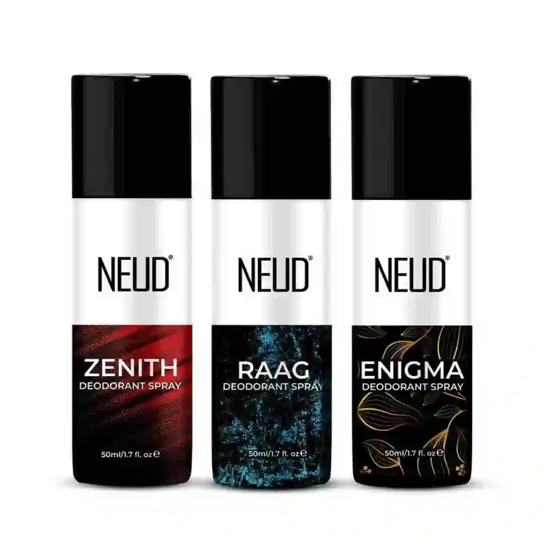 NEUD Unisex Perfumed Body Spray Combo For Men and Women - 3 Deos x 50ml Each