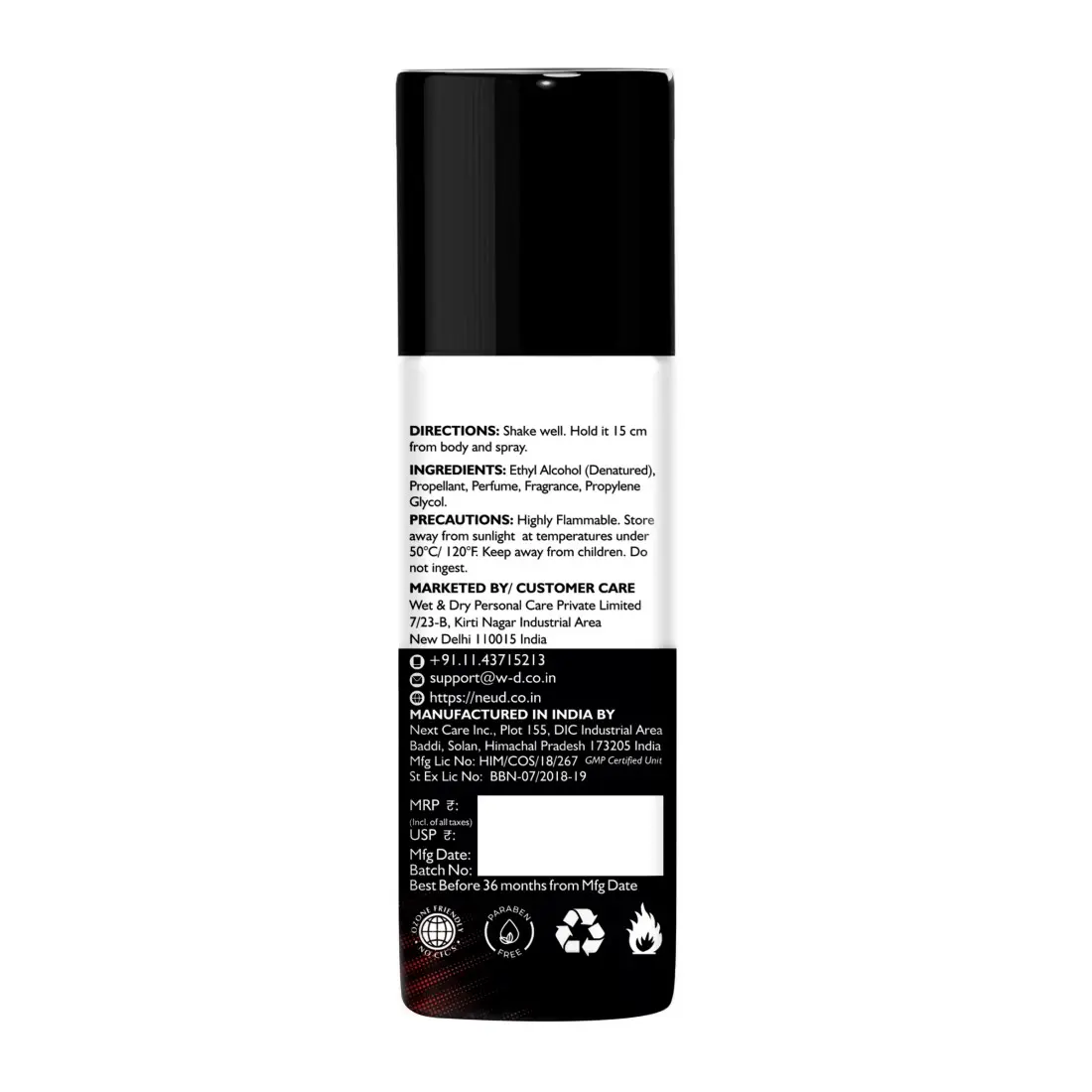 NEUD ZENITH Unisex Deodorant Perfumed Body Spray with Notes of Lotus, Szechuan Pepper, Sandalwood, 24-Hour Odor Protection - 50ml - Image 7