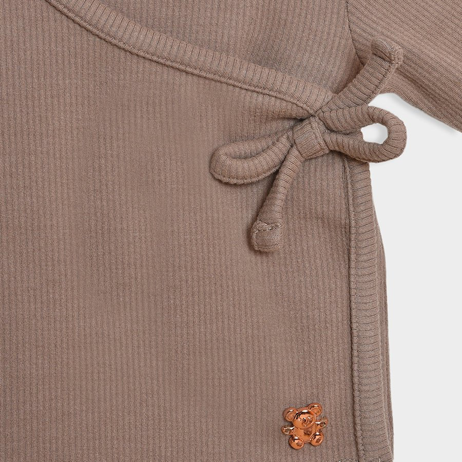 Neutral Love Cedar Brown Solid Co-Ord Set - Image 5