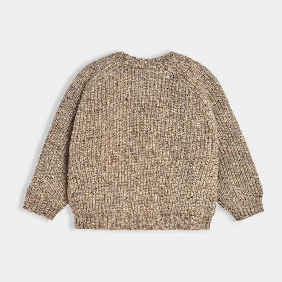 Neutral Love Chunky Knitted Sweater - Image 3