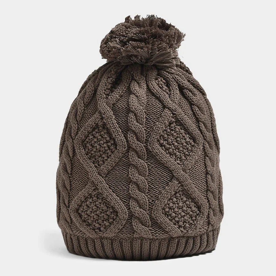 Neutral Love Taupe Knitted Cap