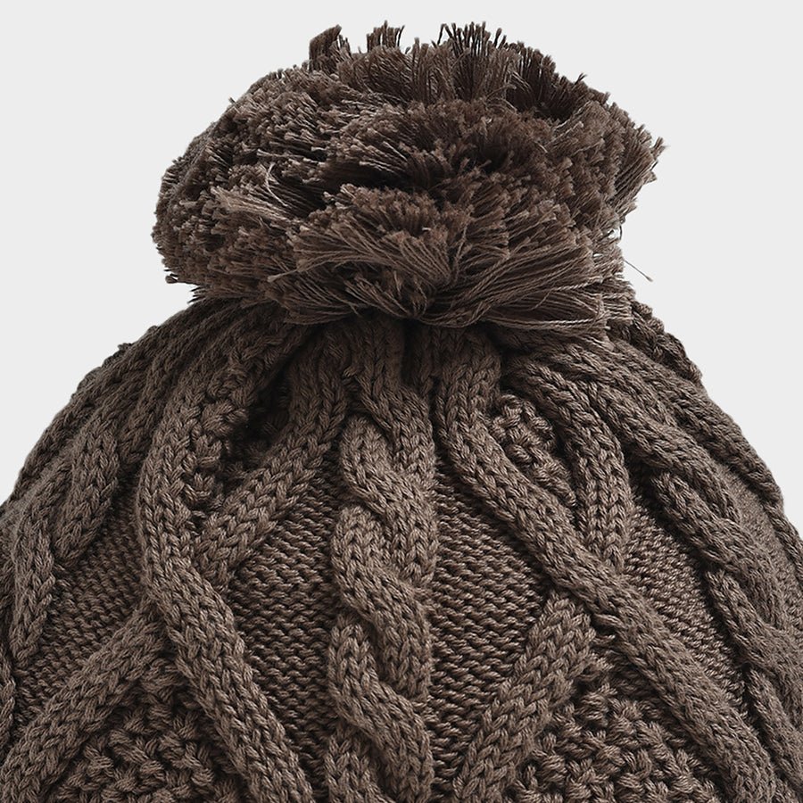 Neutral Love Taupe Knitted Cap - Image 4