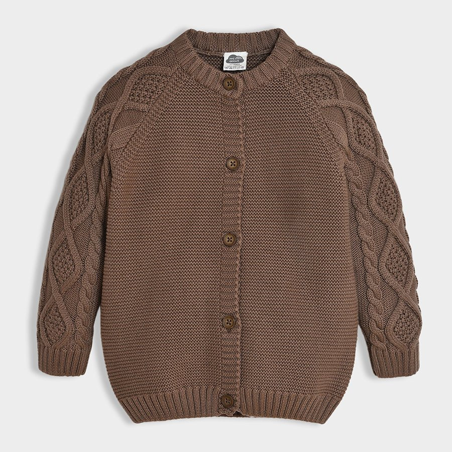 Neutral Love Taupe Knitted Cardigan