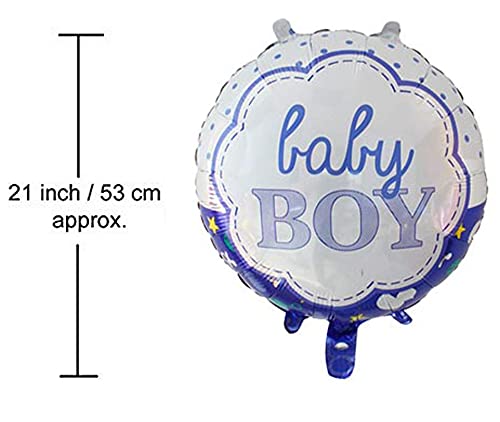 New Born Baby Boy Shape Shower And Welcome Party Foil Balloons Decoration Set (Pack of 5) - Image 3