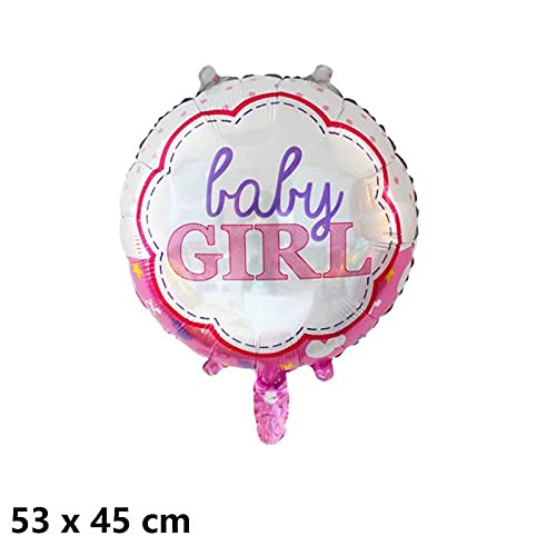 New Born Baby Girl Shape Shower And Welcome Foil Balloons Decoration Set (Pack of 5) - Image 3