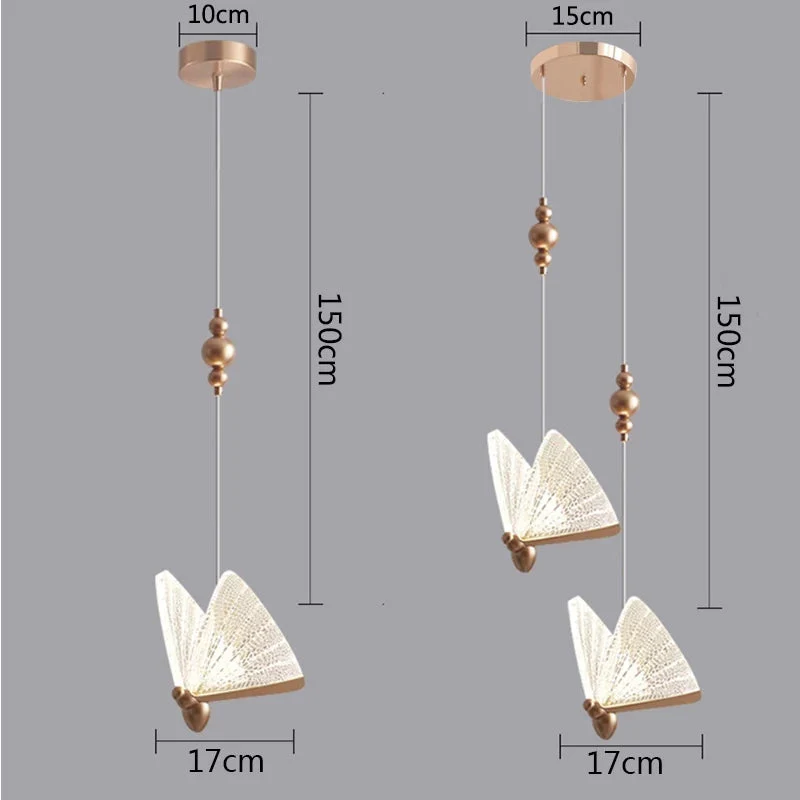 New Luxury Butterfly Pendant Lights- Tri Color - Image 8