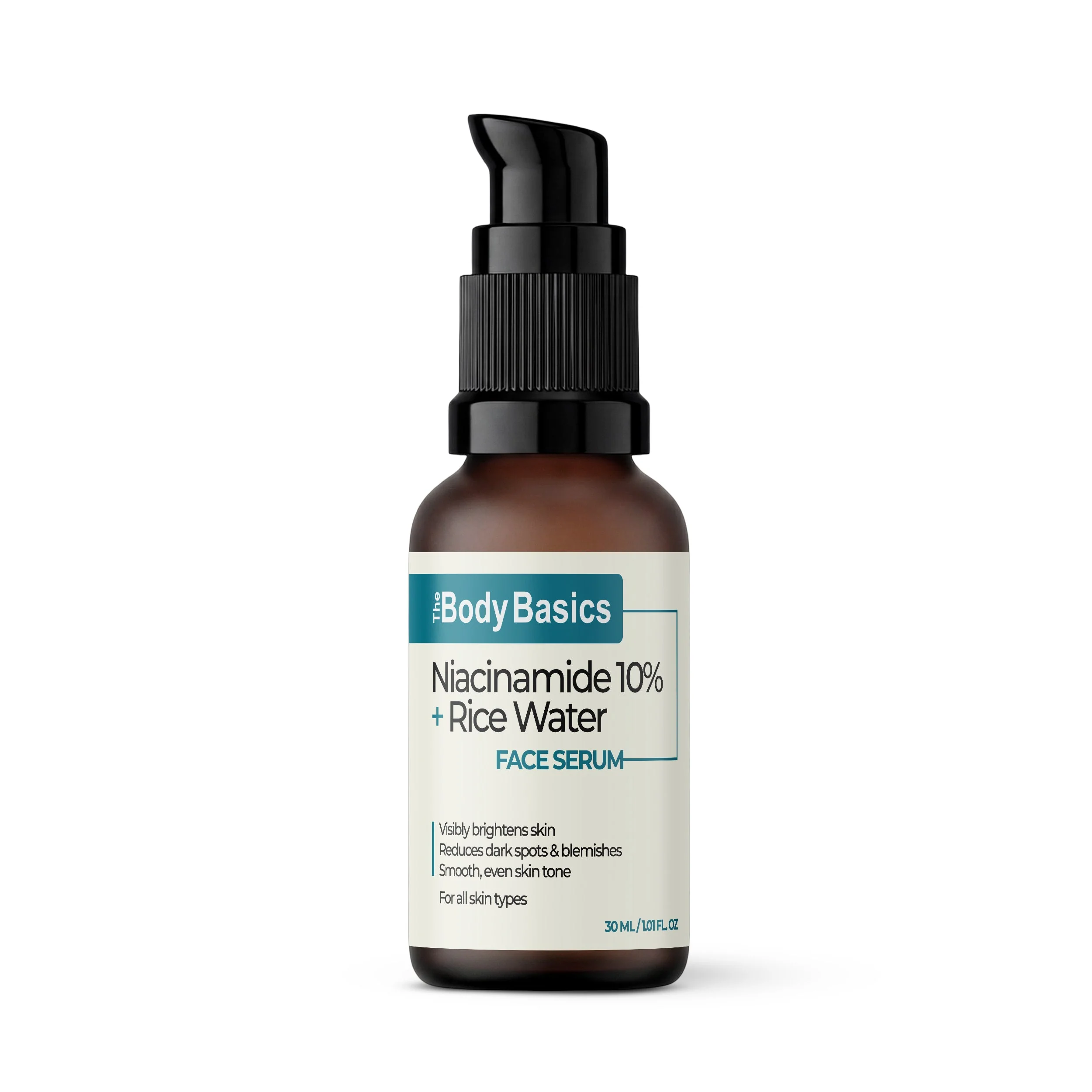 Niacinamide 10% + Rice Water Face Serum for Dark Spots, Brightening & Even Skin Tone – 30ml