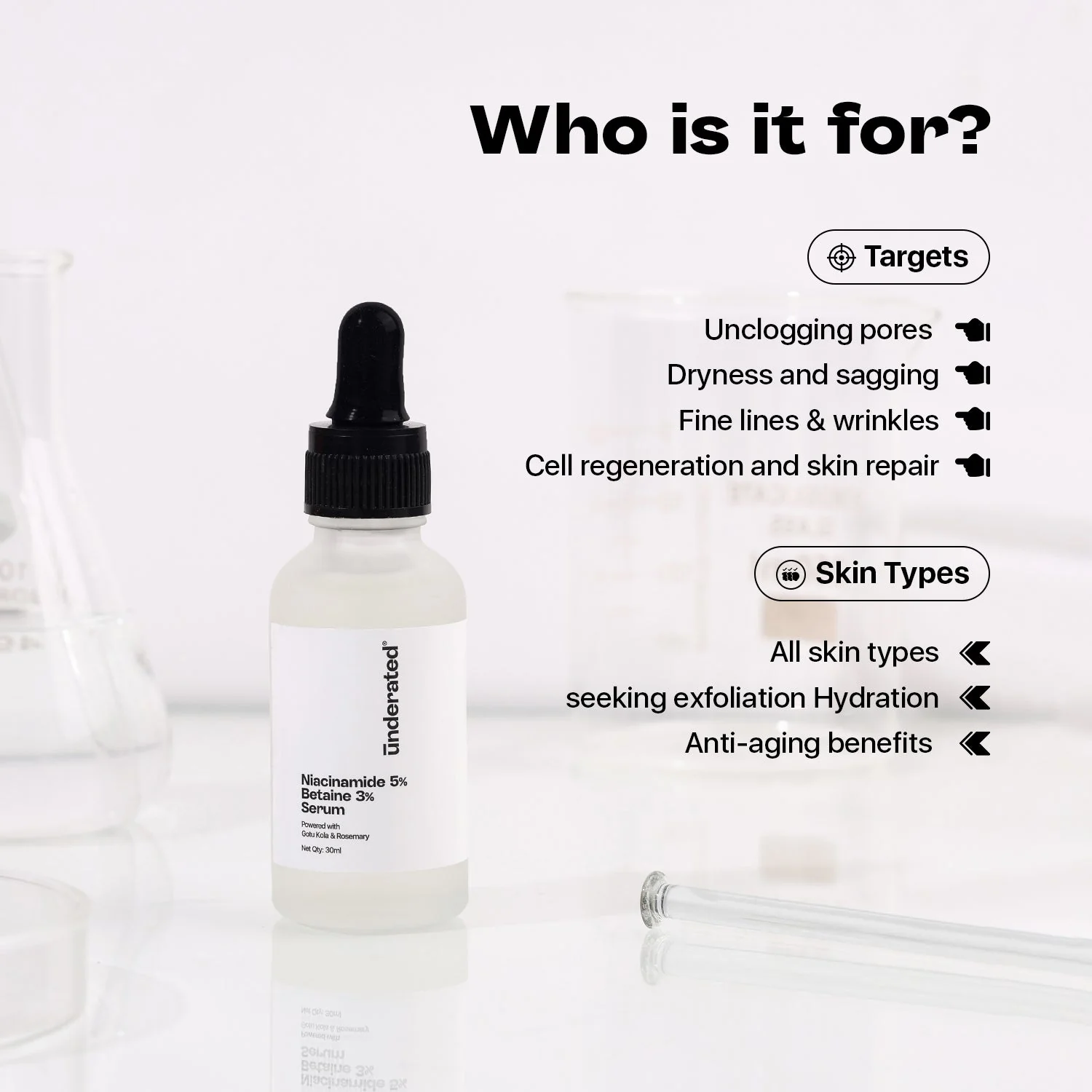 Niacinamide 5% Betaine 3% Serum - 30g | Reduces Excess Oil - Image 4