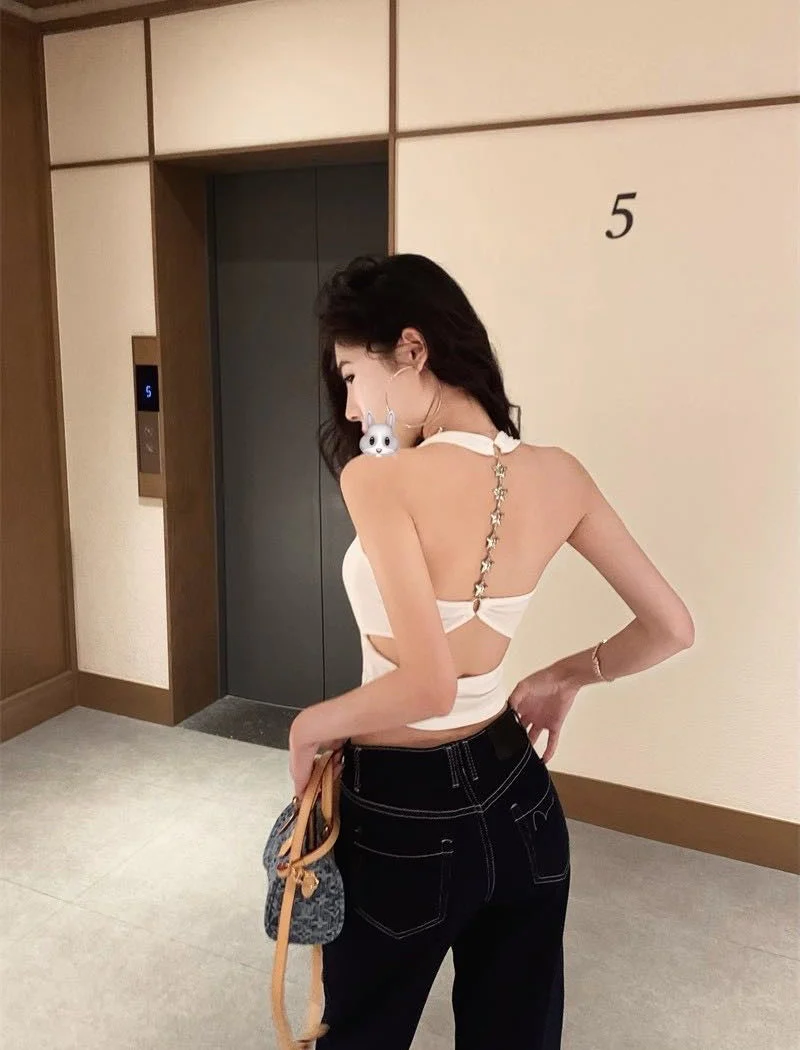 Noelle Halter Embellished Neck Built-In Top - Image 3