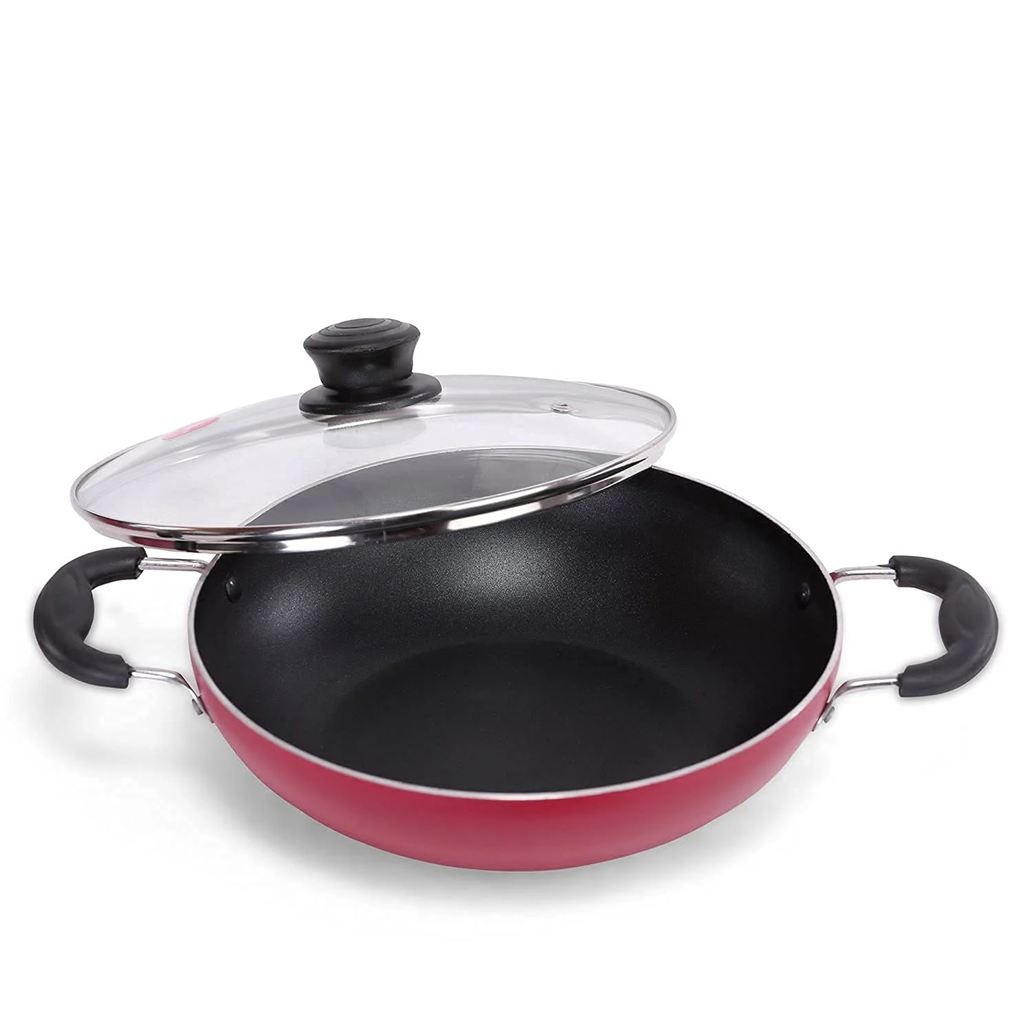 Non Stick Kadhai with Glass Lid 24cm - Image 3