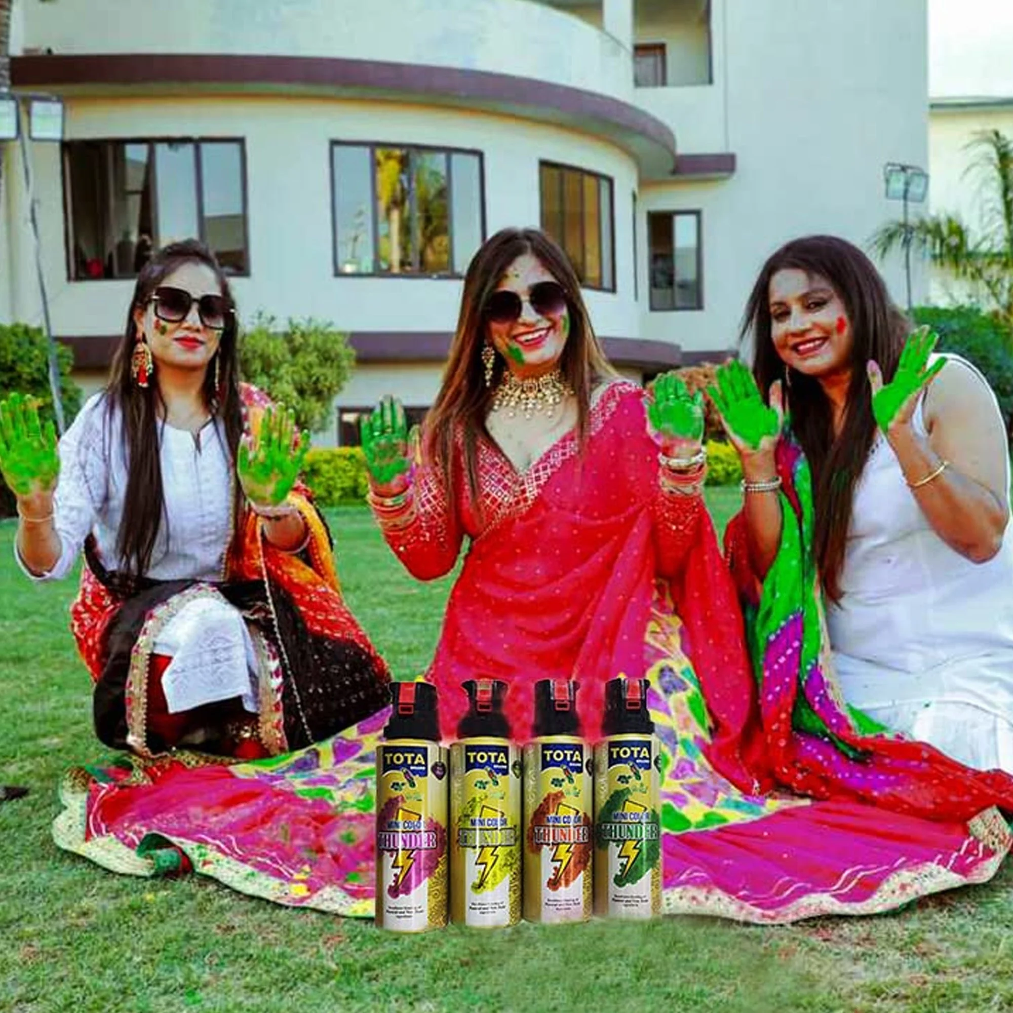 Non-Toxic Eco Friendly Holi Herbal Gulal Spray Bottle, Tota Mini Thunder Holi Herbal Gulal 4 - BOTTLES - Image 3