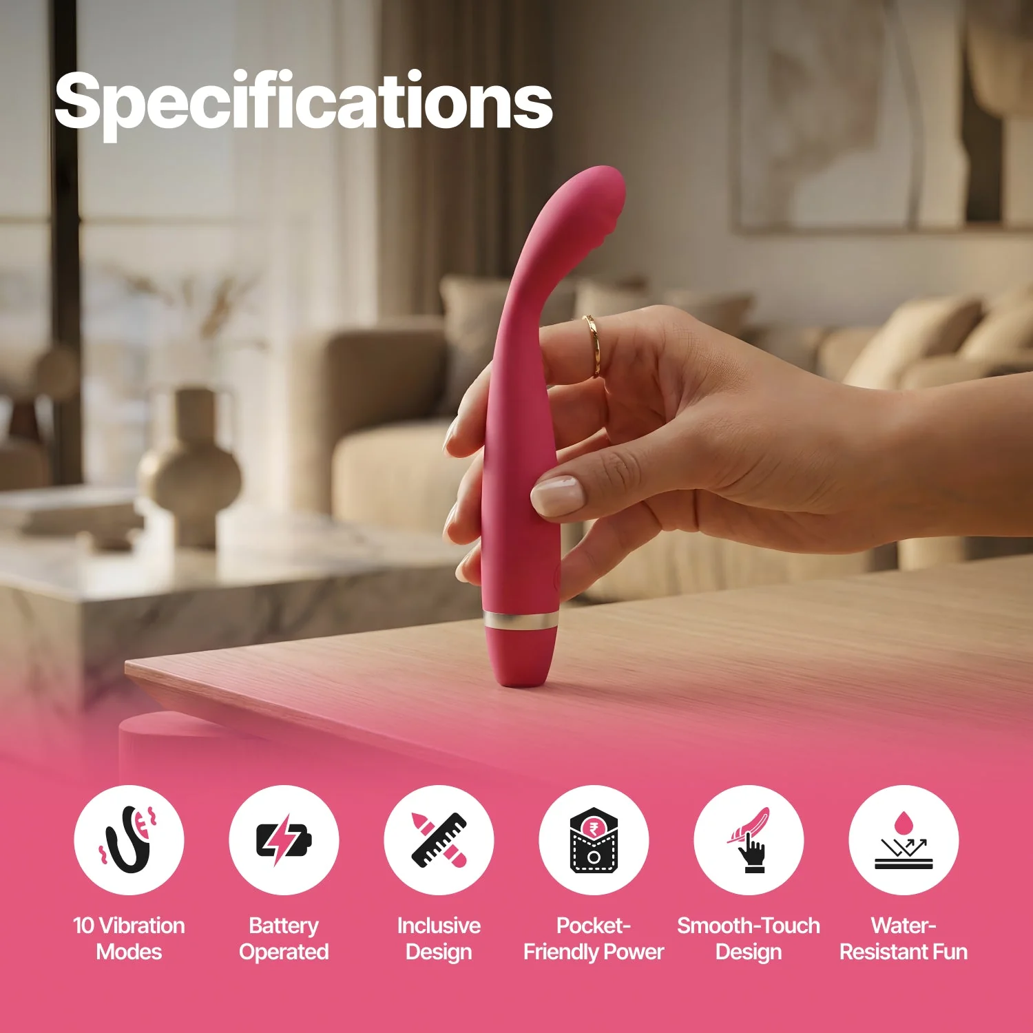 Nooky Blush 2-in-1 Play Kit | Pulse Women’s Massager + Intimacy Chocolate for Her - Image 3