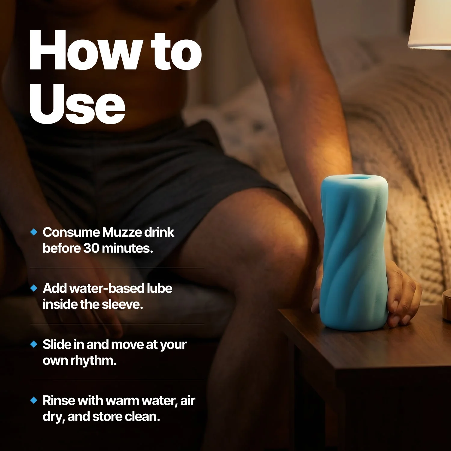 Nooky Tease 2-in-1 Play Kit | Glide Men’s Stroker + MUZZE Intimacy Mood Drink - Image 3