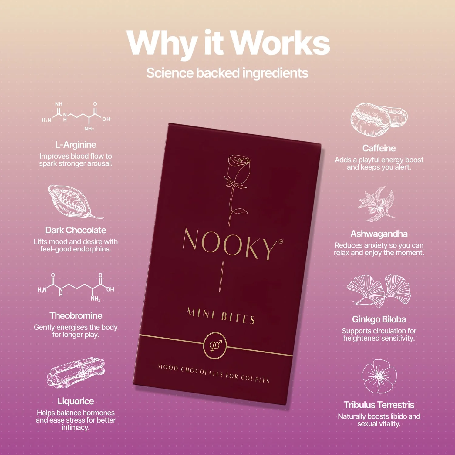 Nooky Tempt 2-in-1 Play Kit | Keystone Butt Plug for Couples + Mini Bite Intimacy Chocolate - Image 4