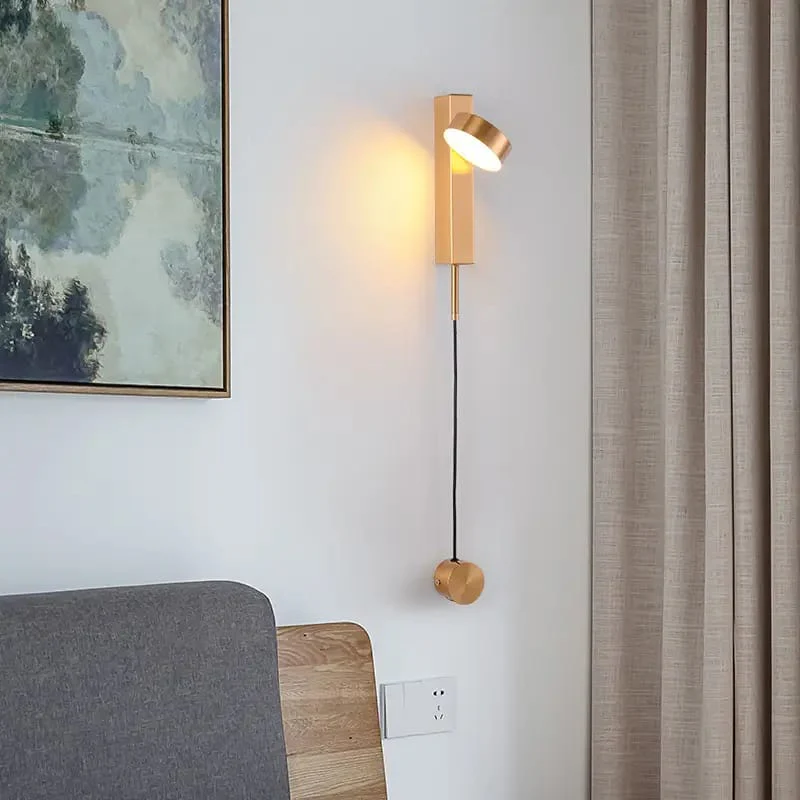 Nordic Adjustable Modern Acrylic Wall Light Bedside LED Aluminium Metal Wall - Image 3