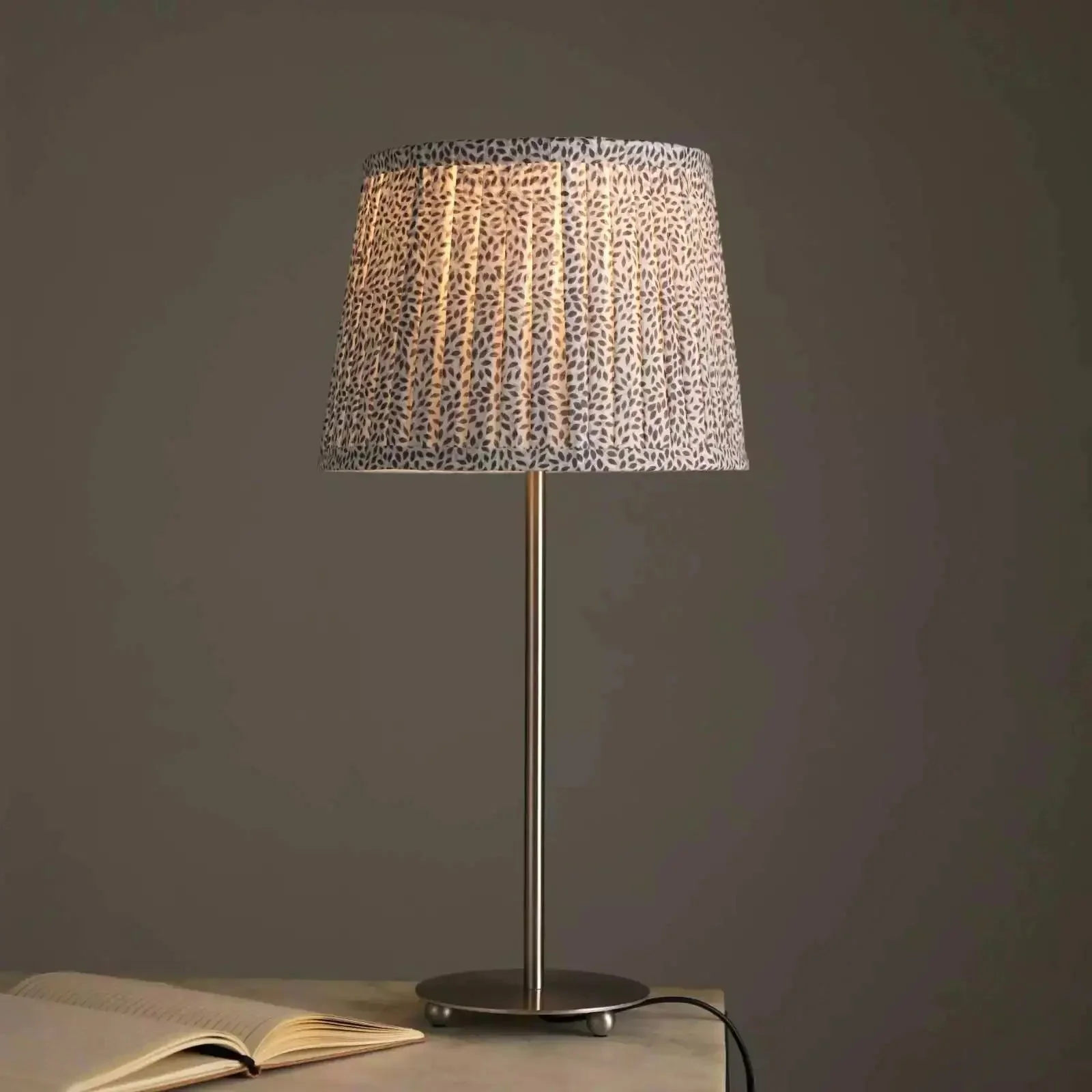 Nordic Night Table Lamp - Indian Block Printing Technique, Made From Cotton Recycled Paper, Premium Matte Finish For Base - Image 2