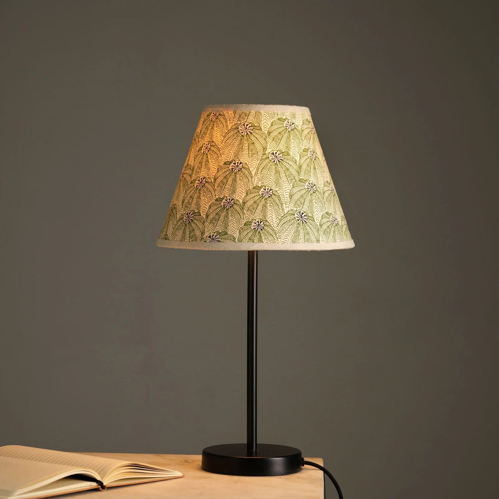 Nordic Night - Tropical Floral Print Table Lamp - Image 2