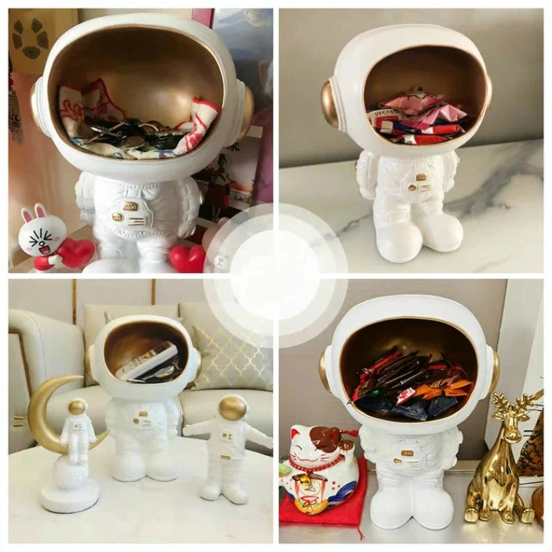 Nordic Resin Creative Astronaut Storage Sculpture - Image 3