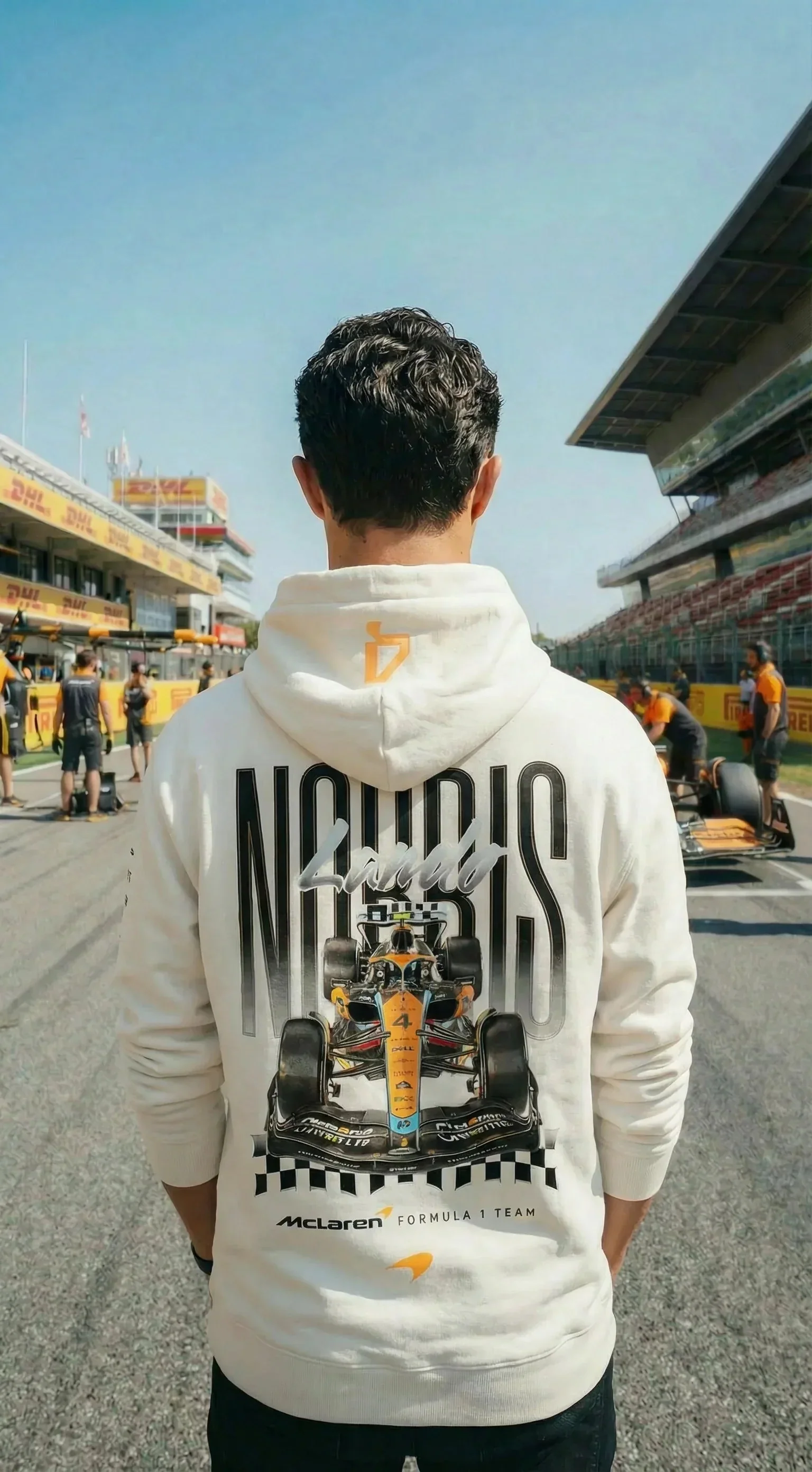 Norris X McLaren White Hoodie - Image 2