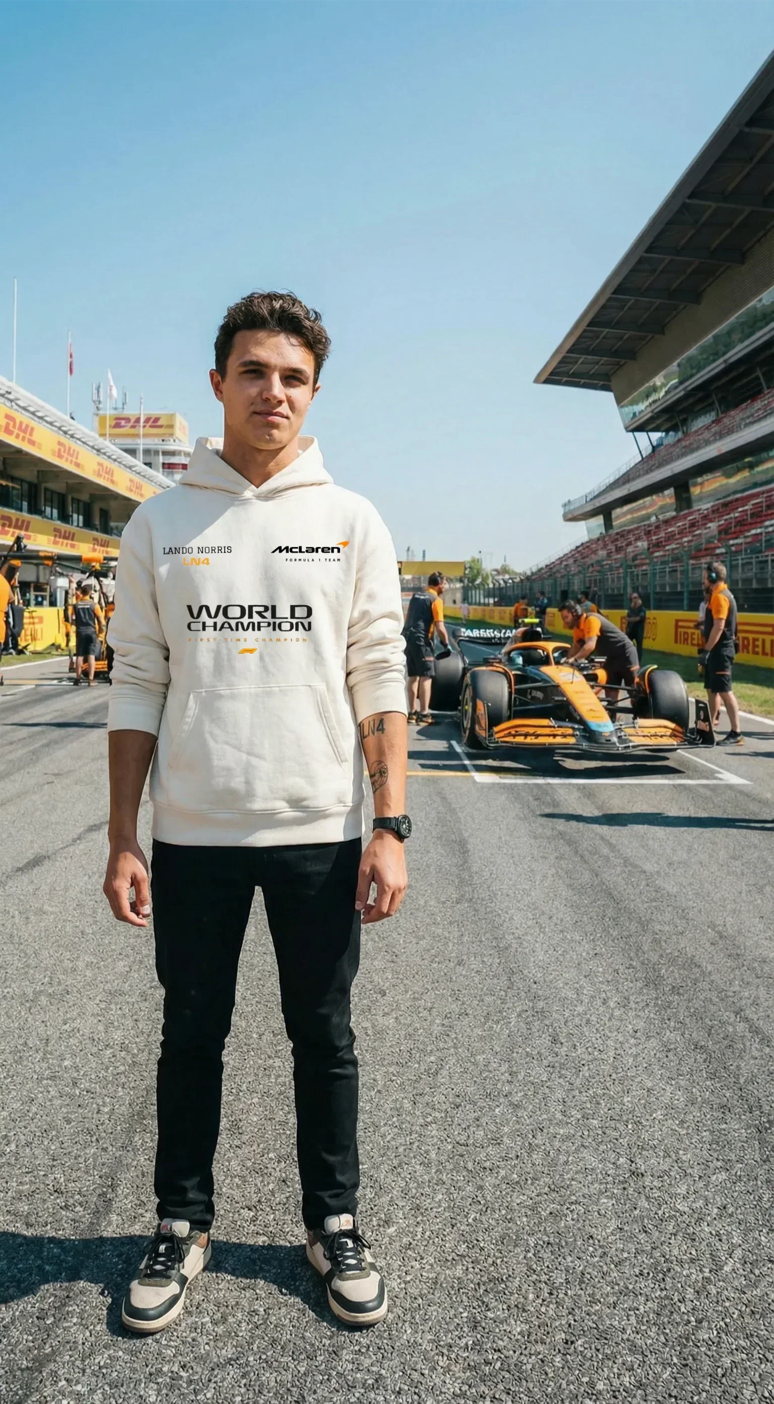 Norris X McLaren White Hoodie - Image 4