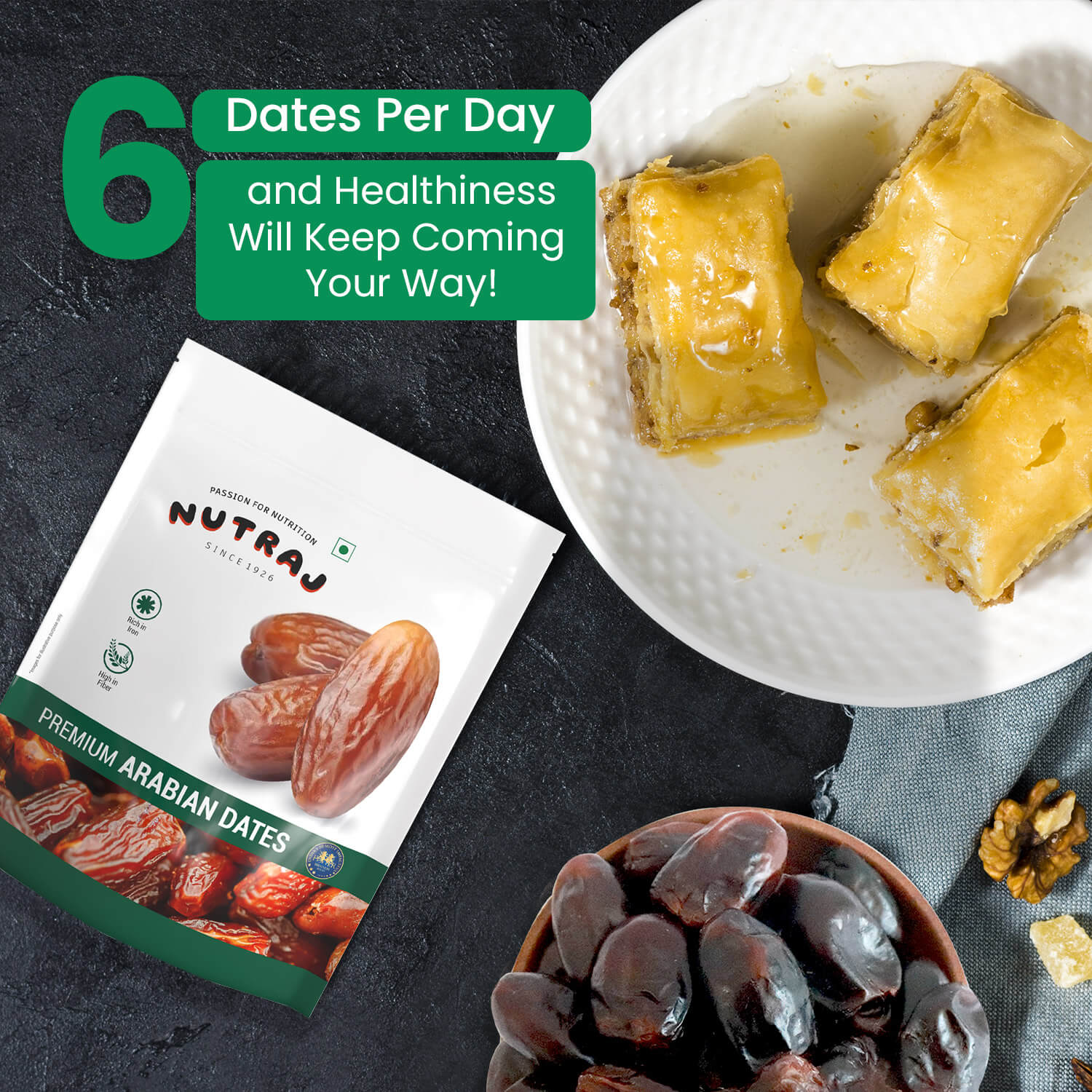 Nutraj Arabian Dates 500gm (Khajur/Khajoor) - Image 8