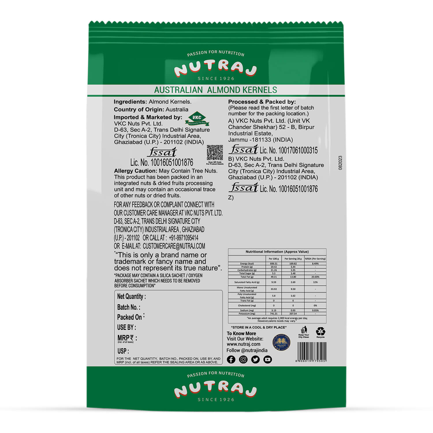 Nutraj Australian Almonds Badam 500gm - Image 4