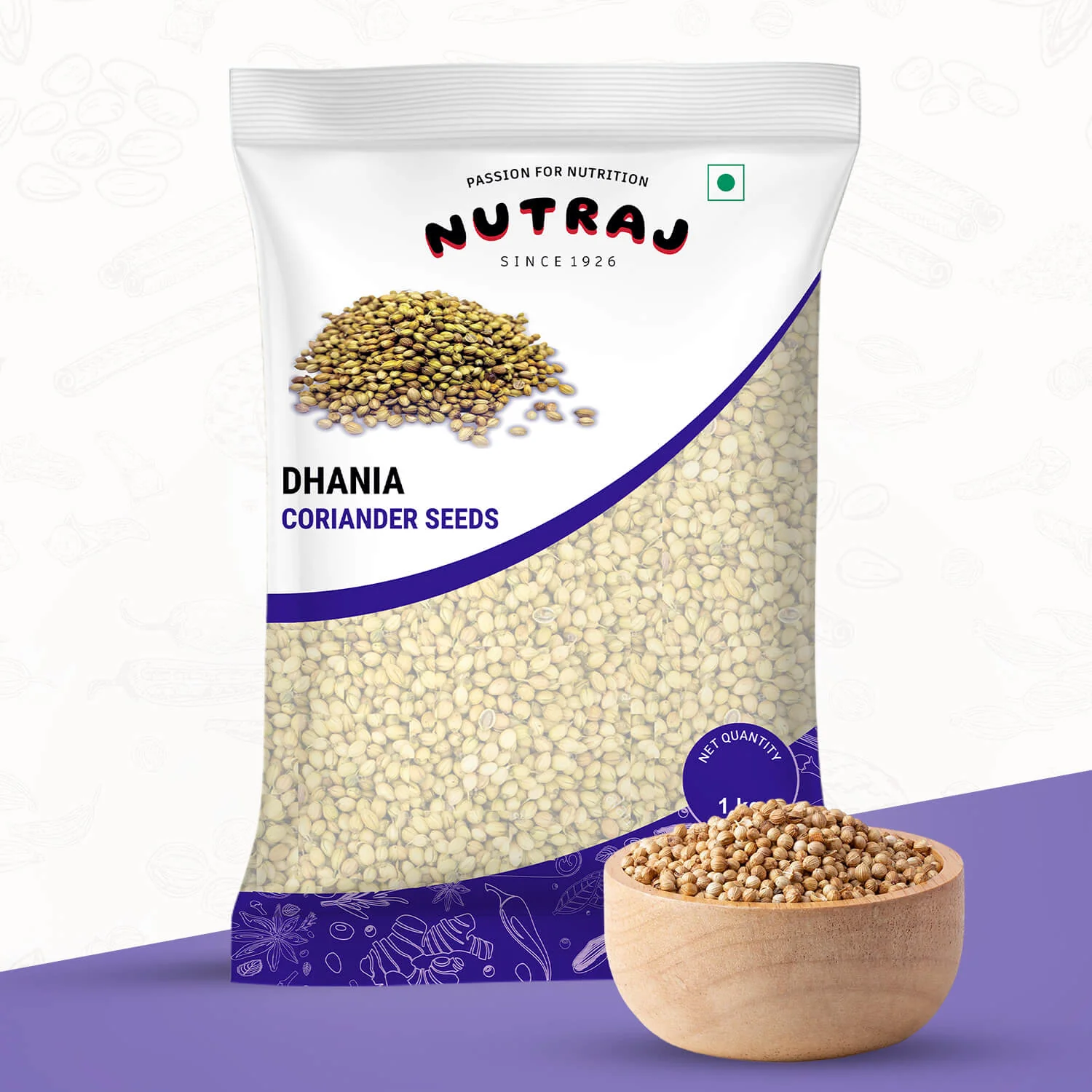 Nutraj Coriander Seeds (Dhaniya) 1kg - Image 2